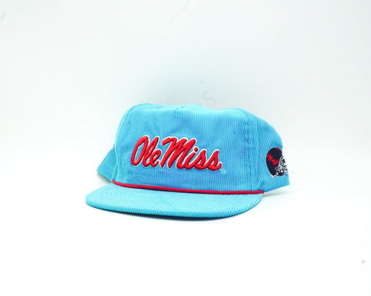 Corduroy Blue Ole Miss Helmet Sidepatch