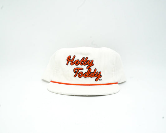 Corduroy WHite Cursive Hotty Toddy
